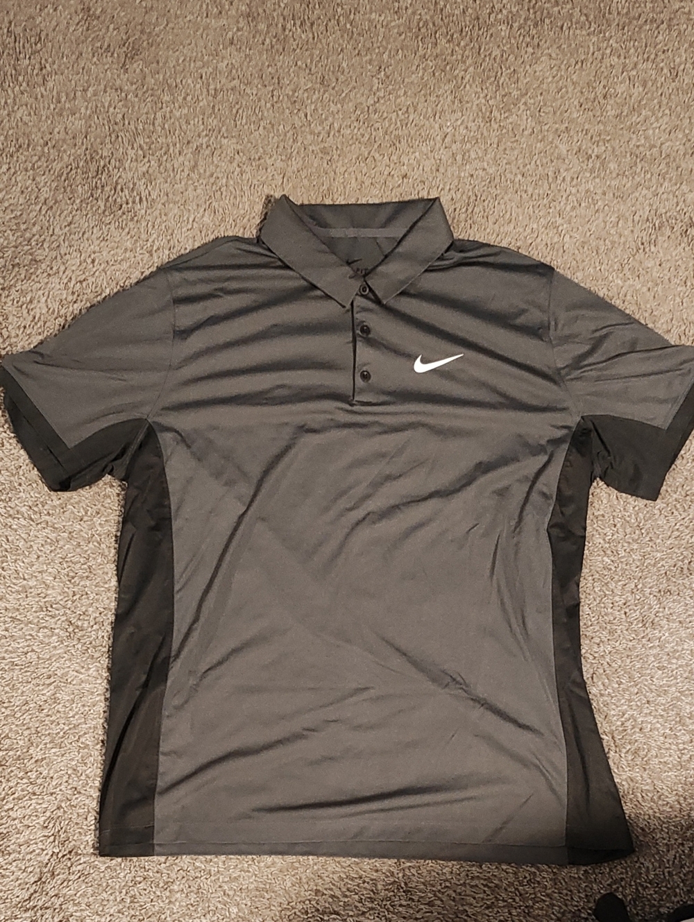 Nike Men’s Gray and Dark Gray Performance Polo